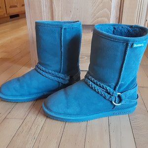 BearPaw Adelaide gray suede boots size 9